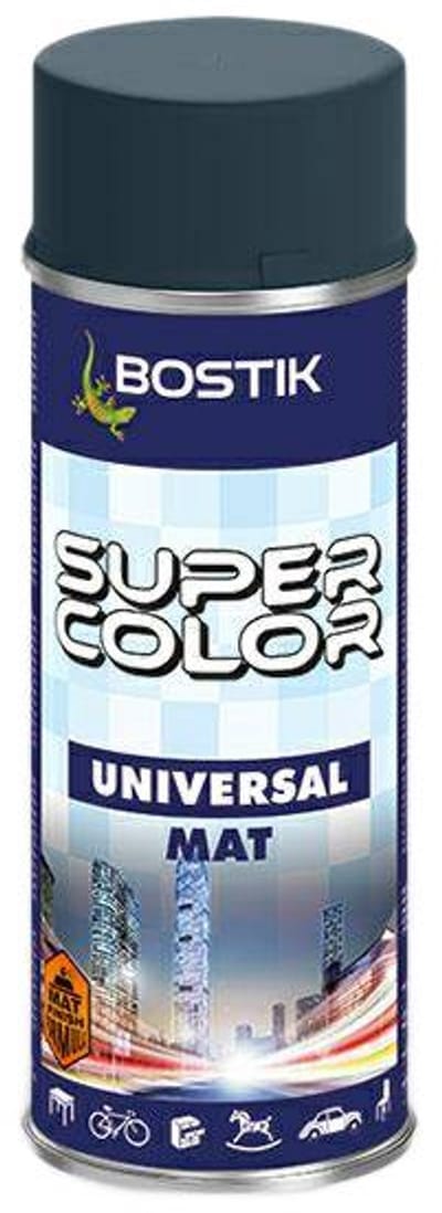 BOSTIK Spray L - SUPER COLOR UNIVERSAL MAT - Antraciet (7016) - 400ml - Universele Lak