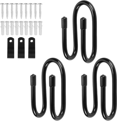 Slanghouder voor tuinslang - wandmontage - 3 stuks - metaal