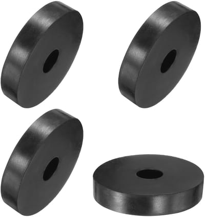 Dailygoods- Afstandhouders 4 Stuks - Rubber - 50 mm OD - 14 mm ID - 10 mm Hoogte - Anti-vibratie Pads - Dempingspads voor Meubels