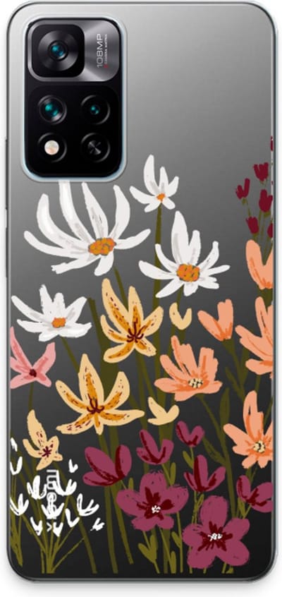 Case Company® - Hoesje geschikt voor Xiaomi 11i hoesje - Painted wildflowers - Soft Cover Telefoonhoesje - Bescherming aan alle Kanten en Schermrand