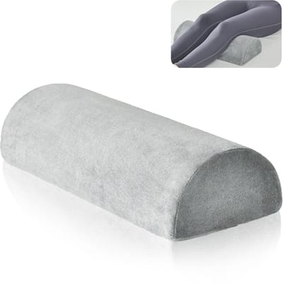 Dailygoods- Memory Foam Kussen Halve Maanvorm - Orthopedisch Kussen - Beenverhoging Kussen - Onder de Knie Kussen - Rug- en Nekondersteuning - 16,5x7,1x3,9 inch