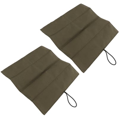 2 PIÈCES Tapis de Siège de Pique-Nique Pliable Épais Confortable Coussin de Siège de Randonnée pour Camping-Caravaning Plein Air Vert black