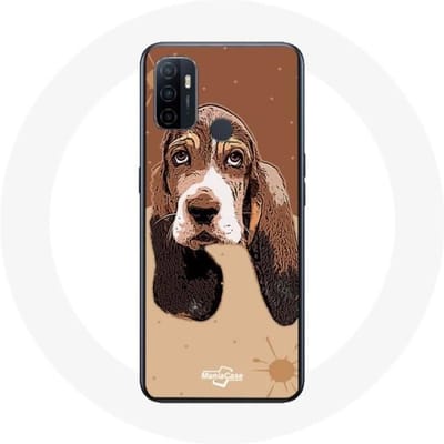 Oppo A53 Basset Hound hondengezichtshoesje