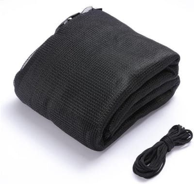 Trampoline Veiligheidsnet - Vervangend Net - Buiten Spelen - Versterkt Gaas - 8FT+6palen - Zwart