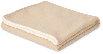 Gebreid ledikantdeken - Fleece - Beige - Essentials