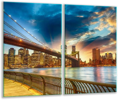 TMK ArtDeko - Snijplank - 2x 30x52cm - Inductiekookplaat - Landschap