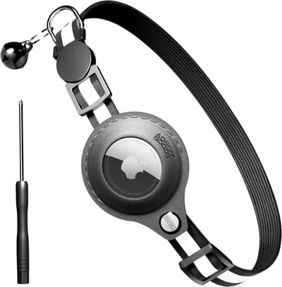 AdroitGoods Katten/honden halsband - Zwart - Geschikt Voor Apple AirTag