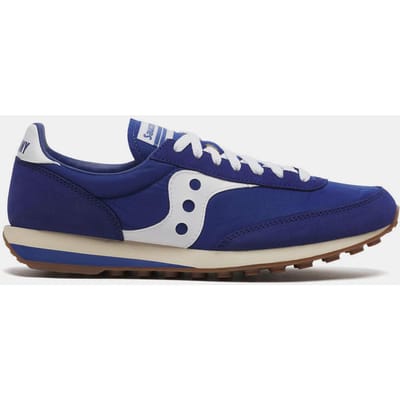 Saucony Unisex-sportschoenen van suède, maat 80 voor volwassenen (Blauw/Wit)