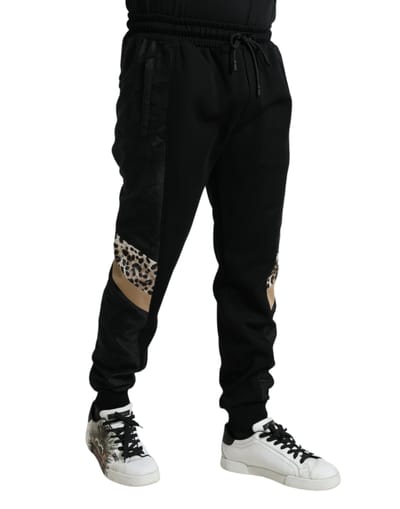 Leopardprint Paneel Joggingbroek