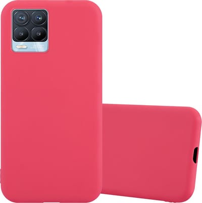 Cadorabo Hoesje geschikt voor Realme 8 4G / 8 PRO in CANDY ROOD - Beschermhoes gemaakt van flexibel TPU silicone Case Cover
