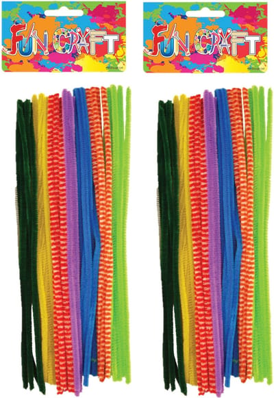 Chenille draad - 8 kleurenmix - 60x - Buigbaar draad - 30 cm