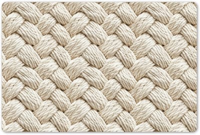 Placemats 45x30 cm - Placemat kunststof - 1 stuk - Touw - Gebreid - Beige - Borden onderleggers - Decoratie voor op tafel - Keuken tafeldecoratie accessoires - Vinyl onderlegger - Tafelversiering