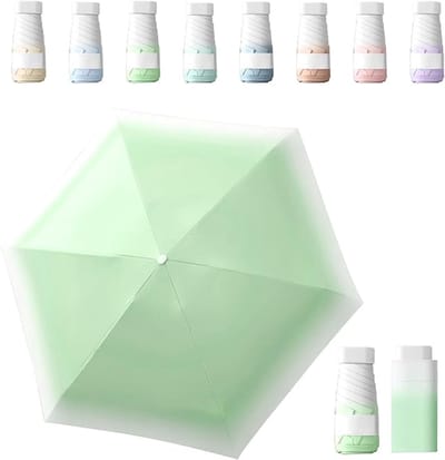 VHV - Paraplu - Paraplu opvouwbaar - Paraplu met kleurverloop - Mini opvouwbare paraplu - UV-werende paraplu - Zakparaplu - Kleine draagbare compacte paraplu voor mannen en vrouwen - Groen