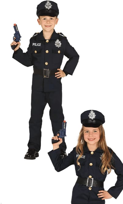 Fiestas Guirca - Kostuum Police Child 5-6 jaar - Carnavalskleding - Carnaval - carnavalskleding 2027 - Carnaval kostuum