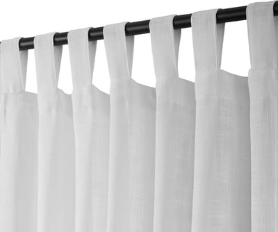 Linnen Vitrage Gordijnen - Lichtdoorlatend - Woonkamer Aankleden - Linnenlook Structuur - Set van 2 - Wit