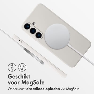 imoshion Hoesje - Geschikt voor Samsung Galaxy S25 Plus - Color Backcover met Magnetische Ring - Beige