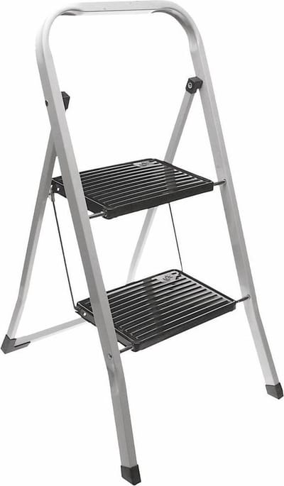 Excellent Houseware inklapbare keukentrap - 2 treden - Tot 150kg - Metaal
