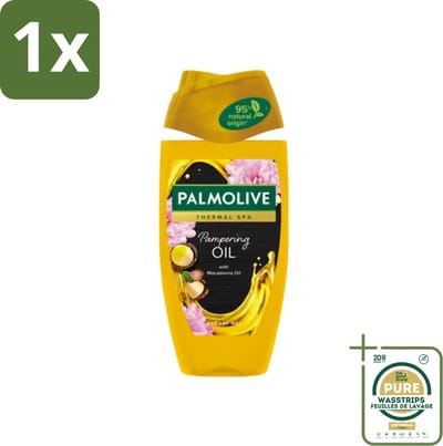 1 x Palmolive - Thermal Spa - Douchegel - Pampering Oil - Macadamia - 250 ml- Douchegel - Pampering Oil - Macadamia-olie - Spa Ervaring - Huid Verzorging