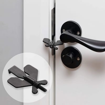 Draagbaar Deurslot - Deurslot - Deurslot voor stompe deuren - Anti-inbraak - Anti-diefstal - Veiligheid - Thuis - Hotel - Reizen - Deur Lock - RVS - Deur Stopper - Kindveilig