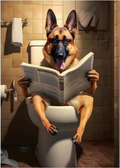 Badkamer Decoratie - Grappige Wandkunst - Ruimte Aankleden - Unieke Dierenprints - 20 x 30 cm - Meerdere Kleuren