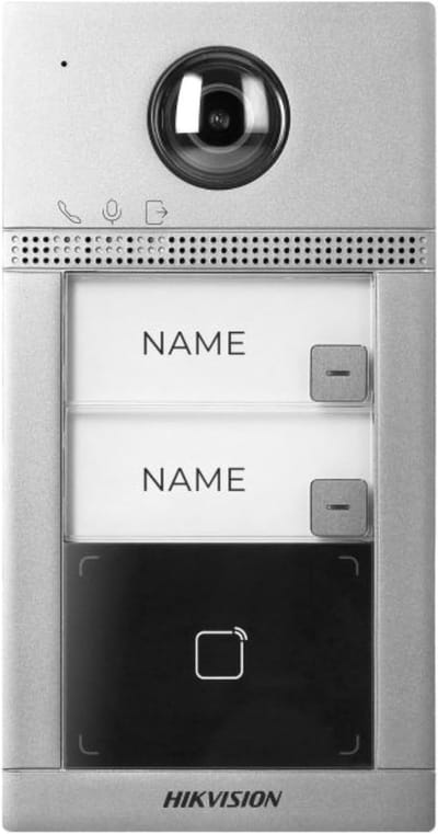 Buitenstation Deurbel - Video Intercom - Twee woningen - Robuust metaal - Antraciet