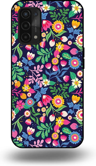 Smartphonica Telefoonhoesje geschikt voor OPPO A54 5G / A74 5G / A93 5G met bloemen opdruk - TPU backcover case flower design geschikt voor Oppo A54 5G;Oppo A74 5G;Oppo A93 5G