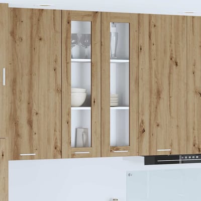 vidaXL - Hangkast - Artisan - Eiken - 60 - x - 31 - x - 100 - cm - Bewerkt - hout