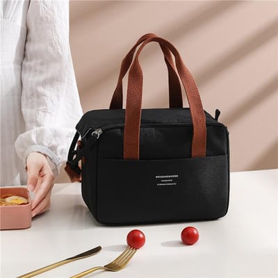 Draagbare Lunchtas Voor OL Vrouwen Thermisch Geïsoleerde Lunchbox Tote Koeltas Handtas Waterdicht Bento Zakje Kantoor Eten Schoudertassen