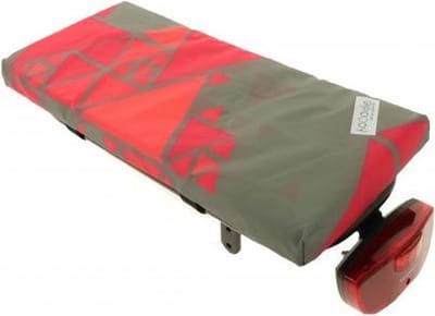 HOOODIE Cushie - Fietskussen Bagagedrager - Tangram - Groen - Rood - Kussentje fietsstoeltje