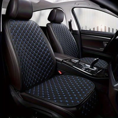1 stuk Comfortabel Napa Autostoelkussen voor Alle Seizoenen, Met Sterrenborduursel, Ontworpen voor Het Enkele Voorstoel met Rugleuning, Antislip 1pc