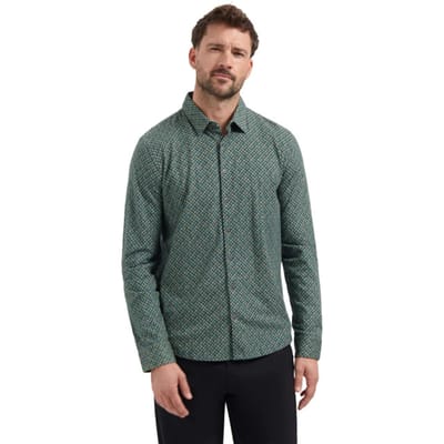 No Excess Shirt Jersey Allover Printed Dark Steel Maat: 3XL | Casual Overhemden Outlet | Heren | Groen