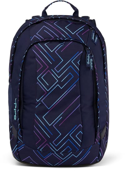 satch Schoolrugzak met laptopvak Air Purple Laser Donkerblauw
