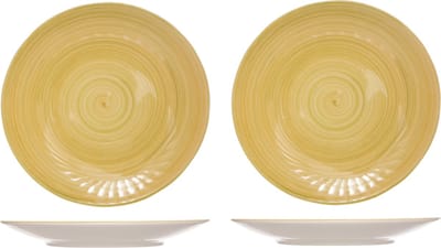 2x stuks diner bord Turbolino geel 27 cm - Dinerborden