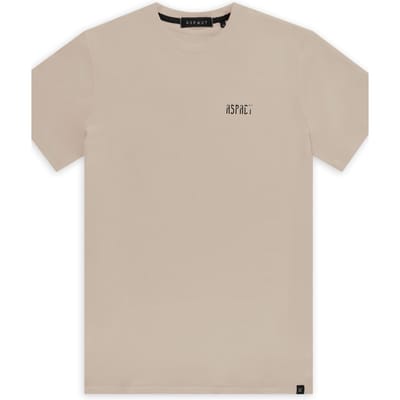 Aspact Unisex Zain Tee Sand Maat: XS | Tops Outlet | Unisex | Beige