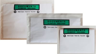 Papieren documenthoezen, 120 x 228 mm