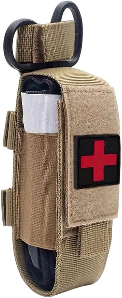 Tourniquet Houder - Trauma Tas - Outdoor Activiteiten - Snel Toegankelijk Ontwerp - 15x4cm - Zwart