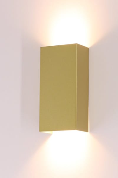 Wandlamp goudkleurig metaal – up down – 2 x GU10 – 20 cm