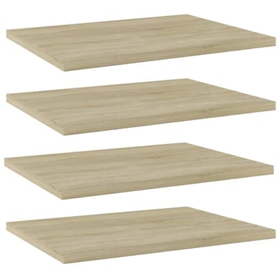 vidaXL - Wandschappen - 4 - st - 40x30x1,5 - cm - bewerkt - hout - sonoma - eikenkleurig