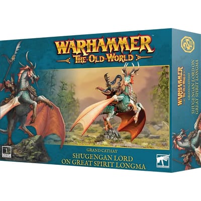 Beeldje Games Workshop Warhammer ToW - Grand Cathay Seigneur Shugengan sur le Grand Esprit Longma