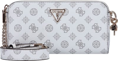 GUESS Schoudertas Eco Erica Status Crossbody White Logo Wit