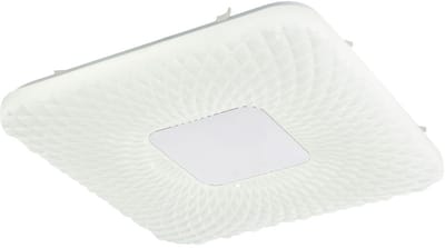 LED plafondlamp sterrenhemel afstandsbediening daglicht woonkamerlamp plafond dimbaar, CCT wit, 1x 24W 1600Lm, LxBxH 43x43x4,6 cm Globo 41343-24