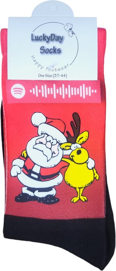 Spotify liedjes Sokken – Gepersonaliseerd cadeau – Best verkochte cadeau - Jou muziek op sokken – Kerst – Kado - cadeau - Kerst sokken – Muziek Sokken – Jarig – Grappige cadeau - Maat 37-44