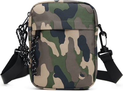 Nektasje - Reisportemonnee Crossbody Schoudertas - Waterafstotend Oxford - Unisex - Compacte Reistas voor op Reis en Vakantie - Telefoontasje met Nekkoord - 4 Compartimenten - Voor Dagelijks Gebruik - Woodland Camouflage