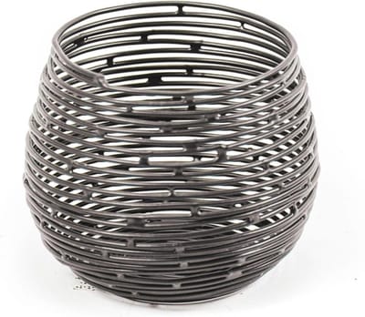 Housevitamin – Kaarsenhouder klein zwart – Aluminium kaarsenhouder – 9x9x8.5cm