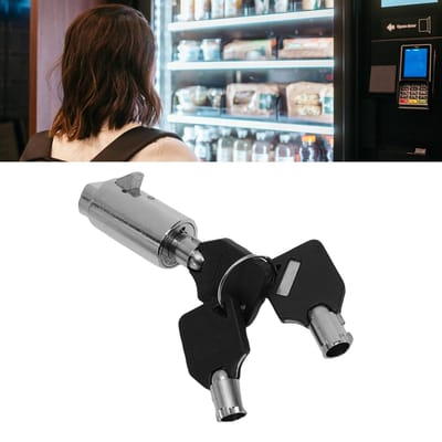 2 Stuks Automaten Slot Zinklegering Automaten Cilindrisch Slot met 6 Sleutels voor Snackautomaten Industriële Kast