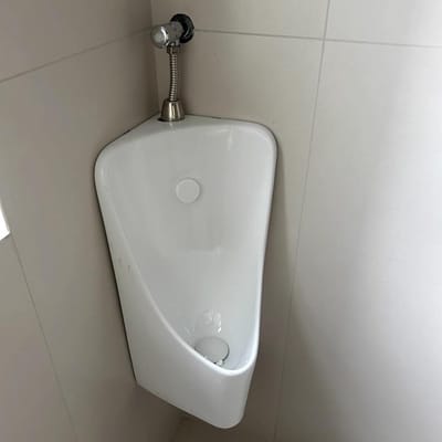 Wand urinoir - Ruimtebesparend model - Hygiënisch sanitair - Keramische constructie - Diepe ovale velg - Wit