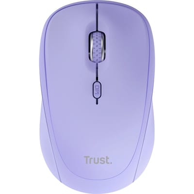 Trust Yvi+ Multi - Draadloze Muis - Bluetooth & USB ontvanger- Compact - Stil – Paars