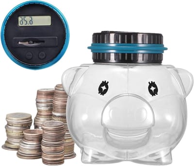 Digitale Muntenteller - Spaarpot Bank - Geld Besparen - Automatische Tellers - 19.5L x 15.2B x 14.4H cm - Dollar