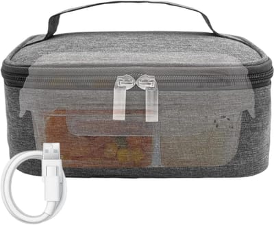 Elektrische Lunchbox - Verwarmde Tas - Warme Maaltijden Onderweg - 3 Temperatuurinstellingen - 21x16.5x7.5 cm - Zwart