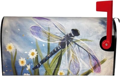 Brievenbushoes - Postbox Cover - Brievenbus Decoratie - Magnetische Bevestiging - Standaard Maat - Libelle Schilderij